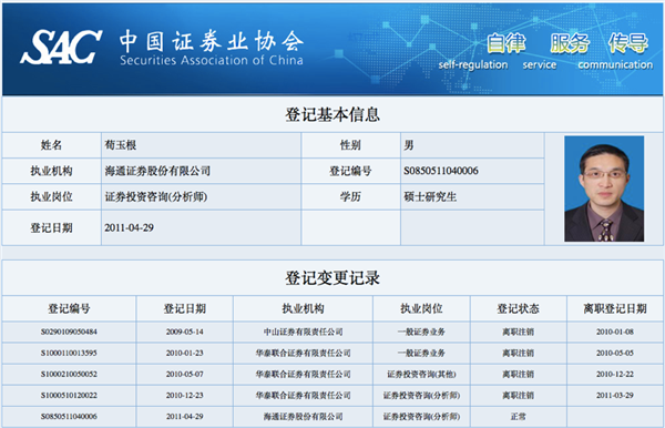 证券从业人员公示(证券从业人员公示照片更改)